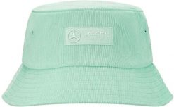 Czapka Bucket Mercedes Mapf1 Fw Retro Cord, miętowo-zielona. Zielone czapki damskie Erima, na lato, bez wzorów, z materiału, eleganckie. Za 182.99 zł.