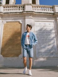 Szorty męskie jeansowe niebieskie Aden 255. Niebieskie szorty męskie BIG STAR, bez wzorów, z denimu, eleganckie. Za 199.99 zł.