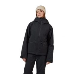 Damska ocieplana kurtka narciarska Rossignol Rochrun. Czarne kurtki sportowe damskie Rossignol, na zimę, bez wzorów, bez ramiączek, bez kaptura, narciarskie. Za 1,155.99 zł.