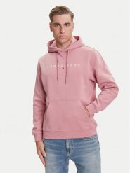 Tommy Jeans Bluza DM0DM20746 Różowy Regular Fit. Czerwone bluzy męskie Tommy Jeans, m, bez wzorów, z bawełny, bez ramiączek, bez kaptura. Za 299.99 zł.