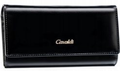Portfel damski 4U Cavaldi czarny PX24-20-BL. Czarne portfele damskie 4U Cavaldi, ze skóry ekologicznej. Za 51.99 zł.