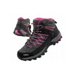 Buty damskie trekkingowe CMP Rigel wodoodporne. Czarne obuwie trekkingowe damskie CMP, z materiału, bez zapięcia. Za 359.99 zł.
