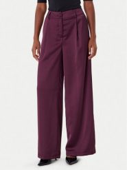 Rinascimento Spodnie palazzo CFC0124993003 Bordowy Wide Leg. Czerwone spodnie materiałowe damskie Rinascimento, bez wzorów, z materiału. Za 529.99 zł.