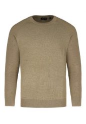 Sweter ze strukturą S-FORD. Brązowe swetry męskie Volcano, m, bez wzorów, z bawełny, casualowe, bez kołnierzyka, bez ramiączek. Za 159.99 zł.