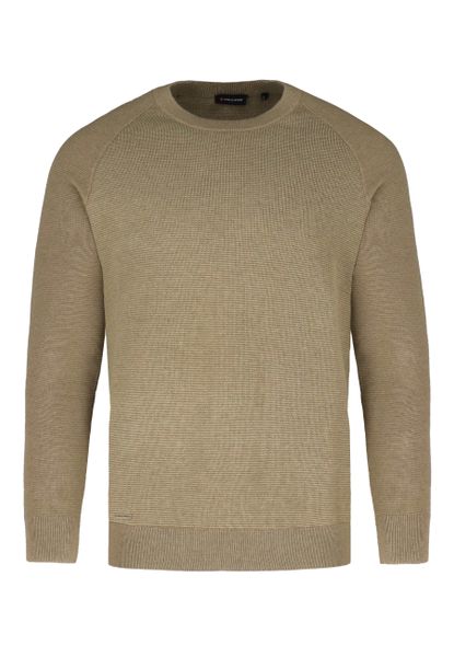 Sweter ze strukturą S-FORD. Brązowe swetry męskie Volcano, m, bez wzorów, z bawełny, casualowe, bez kołnierzyka, bez ramiączek. Za 159.99 zł.