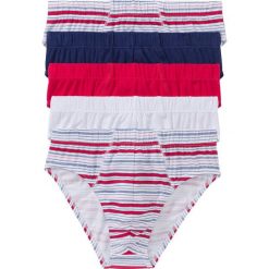 Slipy maxi bonprix biały + czerwony granatowy + kobaltowy w paski. Białe slipki męskie bonprix, m, bez wzorów. Za 49.95 zł.