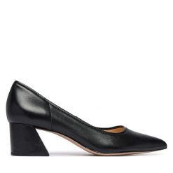 Czółenka HÖGL. Czarne czółenka damskie HÖGL, bez wzorów, bez obcasa, bez zapięcia. Za 739.99 zł.