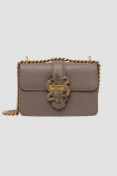 JUST CAVALLI Torebka damska w kolorze taupe Iconic Snakes Style 8. Brązowe torebki do ręki damskie Just Cavalli, bez wzorów, ze skóry ekologicznej, bez dodatków. W wyprzedaży za 587.99 zł.