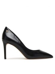 Tommy Hilfiger Szpilki Essential Pointed Pump FW0FW09362 Czarny. Czarne szpilki damskie Tommy Hilfiger, bez wzorów, ze skóry, bez obcasa, na szpilce, bez zapięcia. Za 569.99 zł.