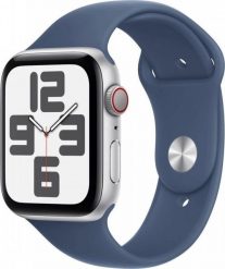 Smartwatch Apple Watch SE GPS 44mm Silver Alu Sport S/M Niebieski (MXGP3ET/A). Niebieskie zegarki smartwatch Apple, bez wzorów. Za 1,459.99 zł.