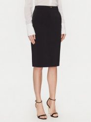 Elisabetta Franchi Spódnica ołówkowa GO-099-51E2-V260 Czarny Regular Fit. Czarne spódnice damskie Elisabetta Franchi, bez wzorów, z syntetyku, ołówkowe. Za 629.99 zł.