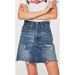 Levi's - Spódnica jeansowa. Niebieskie spódnice damskie Levi's®, na co dzień, s, bez wzorów, z bawełny, mini, proste. Za 239.90 zł.