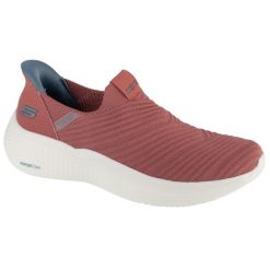 Buty sportowe Sneakersy damskie, Slip-Ins: Bobs Infinity - Daily. Czerwone obuwie sportowe damskie Skechers, bez wzorów, bez zapięcia, trekkingowe. Za 279.99 zł.