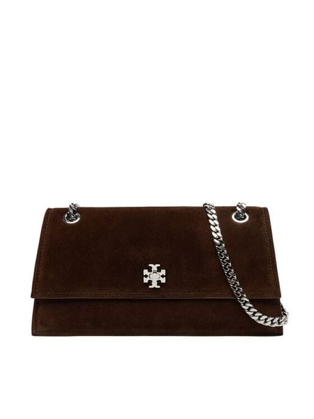 Tory Burch Torebka Kira Turnlock Suede Shouldr Bag 169176 Brązowy. Brązowe torebki do ręki damskie Tory Burch, bez wzorów, ze skóry, bez dodatków. Za 2,699.00 zł.