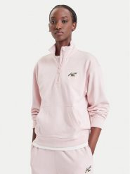 Lacoste Bluza SF8504 Różowy jasny Regular Fit. Czerwone bluzy damskie Lacoste, bez wzorów, z bawełny, bez ramiączek, bez kaptura. Za 639.99 zł.