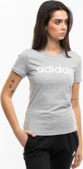 Adidas Koszulka damska adidas Loungwear Essentials Slim Logo szara HL2053 M. Szare bluzki damskie Adidas, m, bez wzorów, bez kołnierzyka, bez ramiączek. Za 96.55 zł.