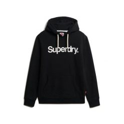 Bluza z kapturem Superdry Core Logo. Czarne bluzy sportowe męskie Superdry, m, bez wzorów, z kapturem. Za 389.85 zł.