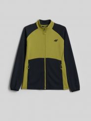 4F Bluza trekkingowa slim bez kaptura damska - czarna S. Czarne bluzy damskie 4F, s, bez wzorów, klasyczne, bez ramiączek, bez kaptura. Za 199.99 zł.