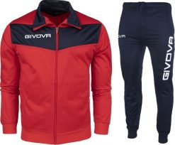 Givova Dres treningowy piłkarski komplet bluza spodnie Givova Tuta Visa Triacetato czerwono-granatowy TR018 1204 S. Czerwone komplety dresowe męskie Givova, m, bez wzorów, z dresówki. Za 123.57 zł.