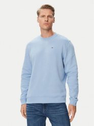 Tommy Jeans Bluza DM0DM20741 Niebieski jasny Regular Fit. Niebieskie bluzy męskie Tommy Jeans, m, bez wzorów, z bawełny, bez ramiączek, bez kaptura. Za 289.99 zł.