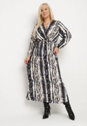 Szara Kopertowa Sukienka z Wiskozą i Paskiem w Talii Noranea. Szare sukienki damskie Born2be, na co dzień, na wiosnę, xl, bez wzorów, z wiskozy, eleganckie, bez kołnierzyka, bez ramiączek, maxi, kopertowe. Za 109.99 zł.