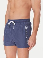 Gant Szorty kąpielowe 920006200 Granatowy Regular Fit. Niebieskie kąpielówki męskie GANT, bez wzorów, z syntetyku. Za 139.99 zł.
