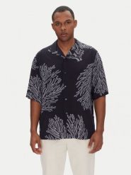 BOSS Koszula Lapisy_M 50538280 Granatowy Relaxed Fit. Niebieskie koszule męskie Boss, m, bez wzorów, z wiskozy, bez kołnierzyka, bez ramiączek. Za 289.99 zł.