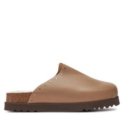 Klapki Scholl. Brązowe klapki damskie Scholl, bez wzorów, bez obcasa, bez zapięcia. Za 339.99 zł.