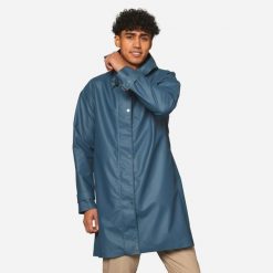 Parka na rower miejski Btwin 540 unisex przeciwdeszczowa. Czarne parki damskie B'TWIN, s, bez wzorów, z materiału, sportowe, bez kołnierzyka, bez kaptura. Za 339.99 zł.