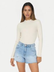 JDY Bluzka Fransiska 15228065 Écru Slim Fit. Bluzki damskie JDY, l, bez wzorów, z wiskozy, bez kołnierzyka, bez ramiączek. Za 49.99 zł.