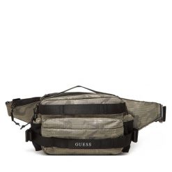 Saszetka nerka Guess. Brązowe saszetki i nerki męskie Guess, z aplikacjami. Za 279.99 zł.