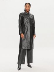 Calvin Klein Płaszcz przejściowy K20K207081 Czarny Oversize. Czarne płaszcze damskie Calvin Klein, bez wzorów, ze skóry, bez kołnierzyka, bez kaptura. Za 4,189.00 zł.