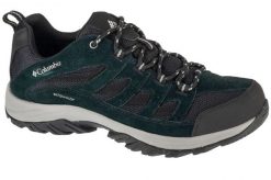 Buty trekkingowe męskie, Crestwood Waterproof. Czarne trekkingi męskie Columbia, z materiału, przed kostkę, bez zapięcia. Za 349.99 zł.