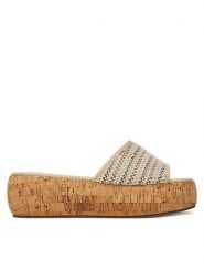 Roxy Klapki 2777024 Beżowy. Brązowe klapki damskie Roxy, bez wzorów, z materiału, bez obcasa, bez zapięcia. Za 111.99 zł.