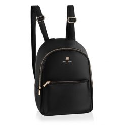 Plecak damski MILEY BETLEWSKI® czarny. Czarne plecaki damskie bez wzorów, ze skóry ekologicznej, biznesowe. Za 159.99 zł.
