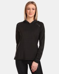 Bluza damska z kapturem Kilpi Aileen. Czarne bluzy damskie Kilpi, s, bez wzorów, z materiału, klasyczne, bez ramiączek, z kapturem. Za 179.35 zł.