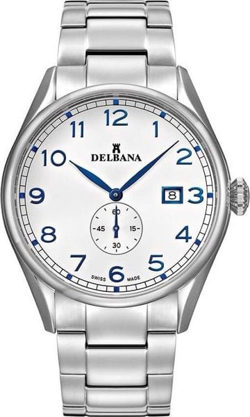 Zegarek Delbana Zegarek męski Delbana 41701.682.6.062 srebrny. Szare zegarki męskie DELBANA, bez wzorów, srebrne. Za 1,270.00 zł.