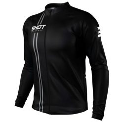 Dżersej z długim rękawem Shot Unlimited. Białe bluzy męskie SHOT RACE GEAR, bez wzorów, z dżerseju, sportowe, bez ramiączek, bez kaptura. Za 299.00 zł.