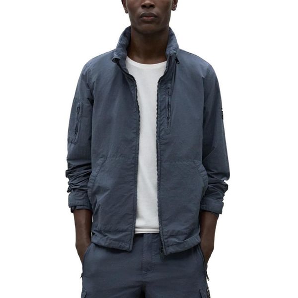 Kurtka ECOALF RIGIALF JACKET Niebieski. Niebieskie kurtki męskie Ecoalf, m, bez wzorów, z tkaniny, bez kaptura. Za 672.45 zł.