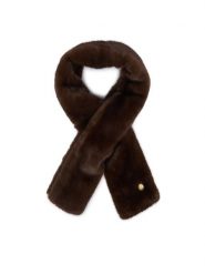 Guess Szalik AW5667 POL03 Brązowy ciemny. Brązowe rękawiczki damskie Guess, z aplikacjami, z poliesteru. Za 234.99 zł.