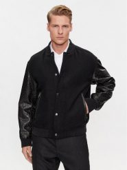 Boss Kurtka bomber Motiver1 50499589 Czarny Regular Fit. Czarne kurtki męskie Boss, m, bez wzorów, ze skóry, bez kaptura. Za 2,299.00 zł.