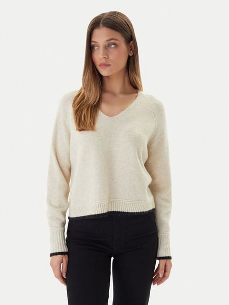 Vero Moda Sweter Aquarius 10331898 Beżowy Regular Fit. Brązowe swetry nierozpinane damskie Vero Moda, xl, bez wzorów, z syntetyku, bez kołnierzyka, bez ramiączek. Za 89.99 zł.