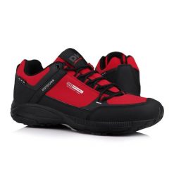 Buty męskie trekkingowo górskie DK PREDATOR LOW RED. Czarne trekkingi męskie DK, z materiału, przed kolano, bez zapięcia. Za 159.00 zł.