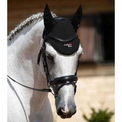 Czapka z muchą dla koni Premier Equine Atlas. Czarne czapki damskie PREMIER EQUINE, bez wzorów, eleganckie. Za 228.00 zł.