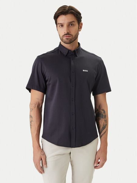BOSS Koszula ST Motion 50555951 Granatowy Regular Fit. Niebieskie koszule męskie Boss, m, bez wzorów, z bawełny, bez kołnierzyka, bez ramiączek. Za 331.99 zł.