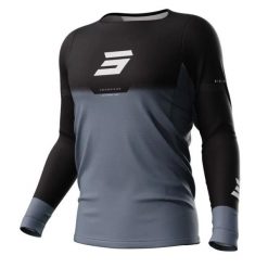 Jersey Shot Stok. Czarne bluzy męskie SHOT RACE GEAR, bez wzorów, z jersey, sportowe, bez ramiączek, bez kaptura. Za 216.00 zł.