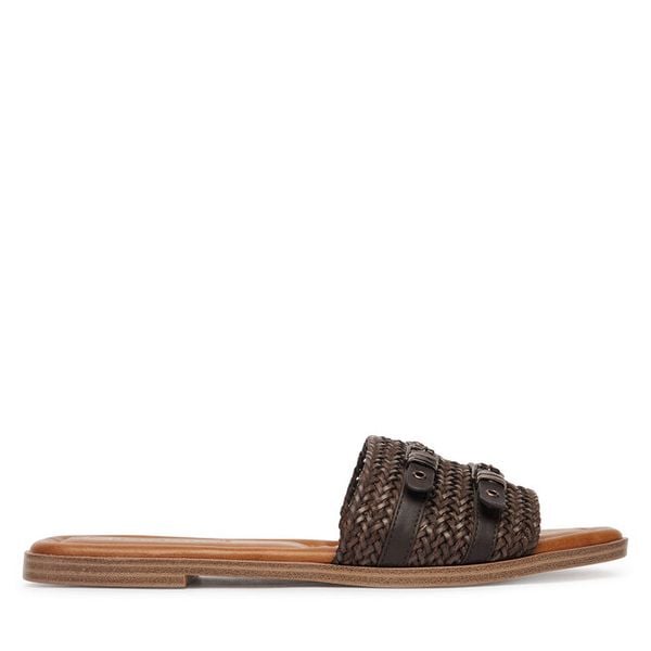 Klapki Tamaris. Brązowe klapki damskie Tamaris, bez wzorów, bez obcasa, bez zapięcia. Za 175.99 zł.
