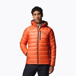Kurtka puchowa męska Columbia Arctic Crest Down Hooded. Brązowe kurtki męskie Columbia, m, bez wzorów, z puchu, sportowe, bez kaptura. Za 1,129.00 zł.