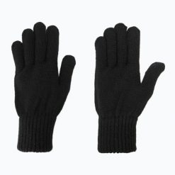 Rękawiczki EA7 Emporio Armani Mountain Core. Czarne rękawiczki męskie EA7 Emporio Armani, bez wzorów, z materiału. Za 219.99 zł.