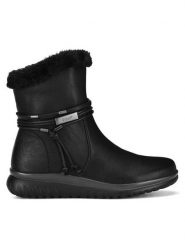 Go Soft Botki WS2P267-03 Czarny. Czarne botki damskie GO SOFT, bez wzorów, z materiału, bez obcasa, na płaskiej podeszwie, bez zapięcia. Za 229.99 zł.